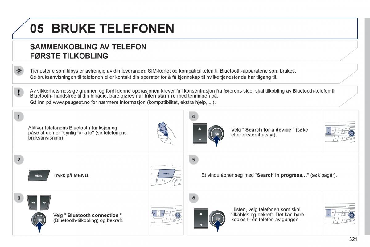 Peugeot 508 bruksanvisningen / page 323