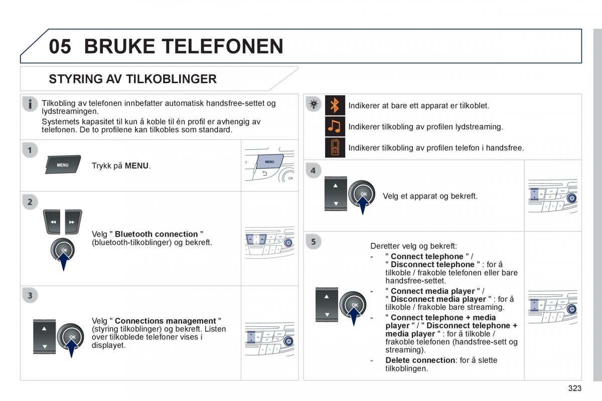 Peugeot 508 bruksanvisningen / page 325