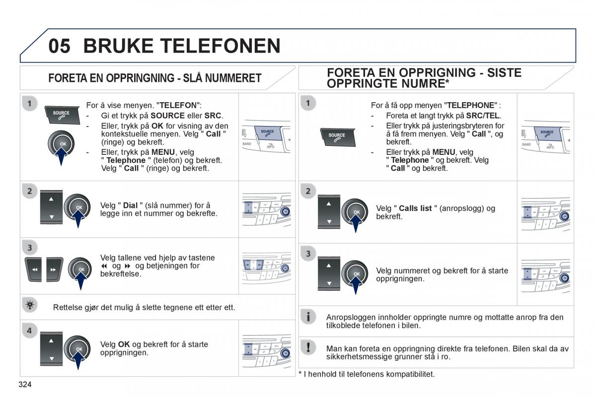 Peugeot 508 bruksanvisningen / page 326