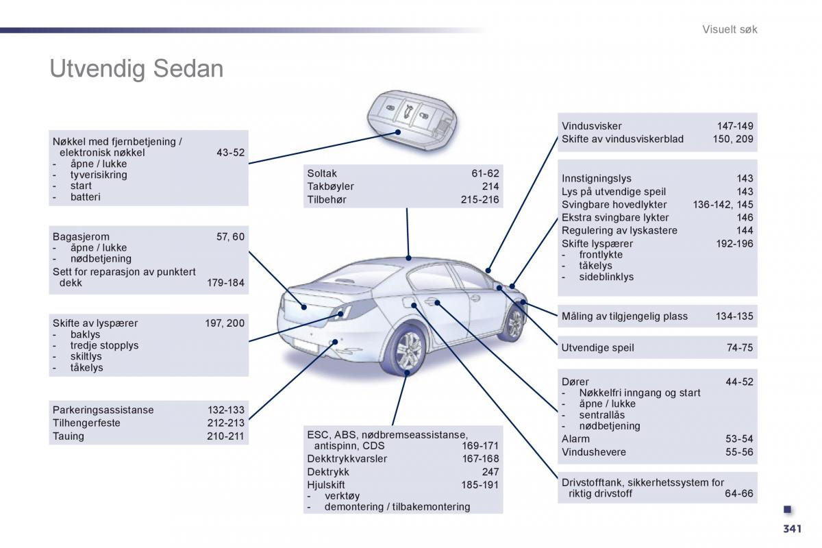 Peugeot 508 bruksanvisningen / page 343