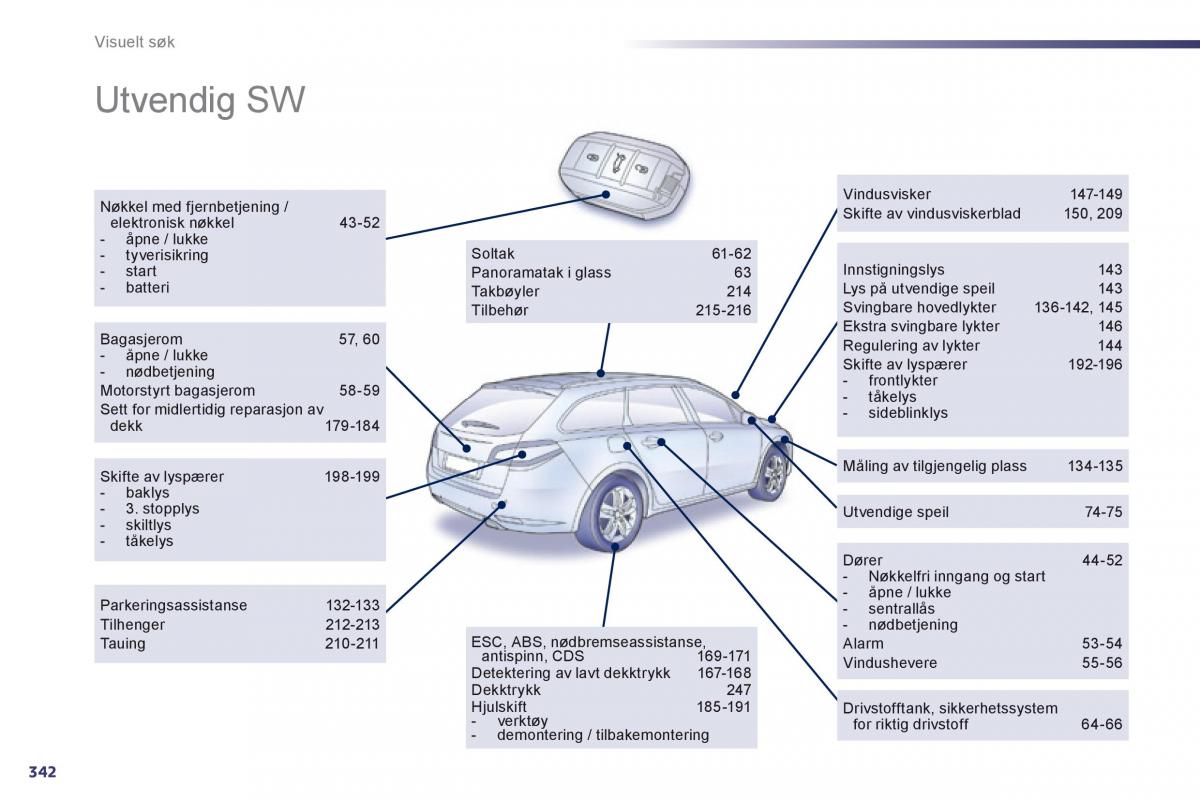 Peugeot 508 bruksanvisningen / page 344