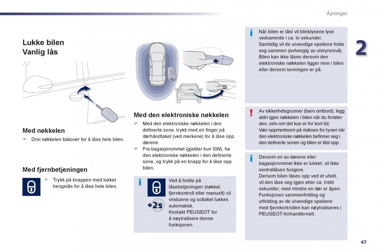 Peugeot 508 bruksanvisningen / page 49