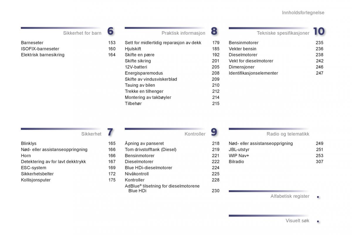 Peugeot 508 bruksanvisningen / page 5