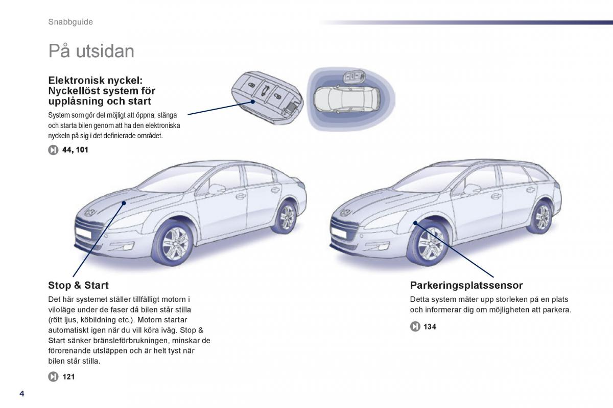 Peugeot 508 instruktionsbok / page 6