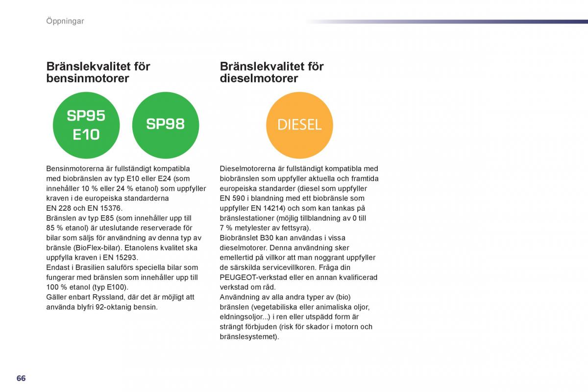 Peugeot 508 instruktionsbok / page 68