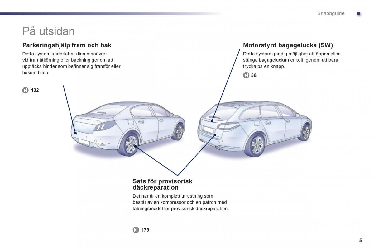 Peugeot 508 instruktionsbok / page 7