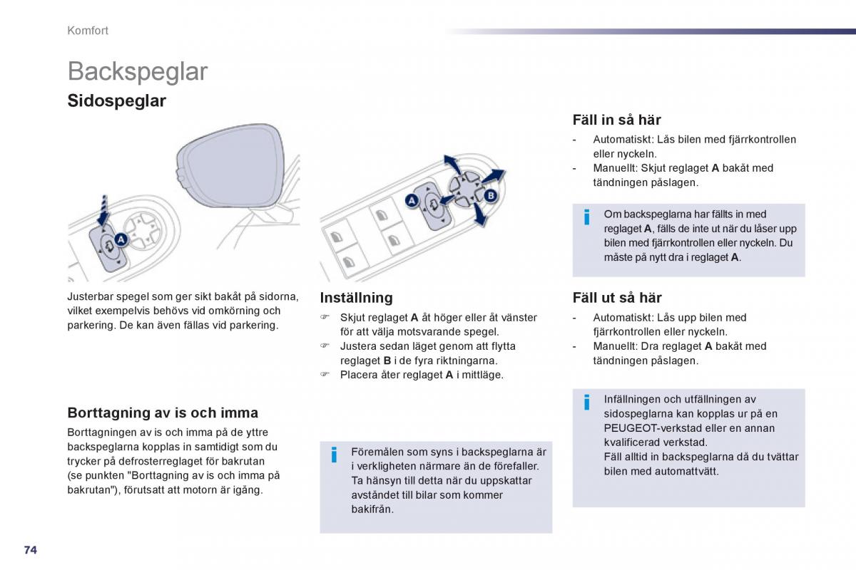 Peugeot 508 instruktionsbok / page 76