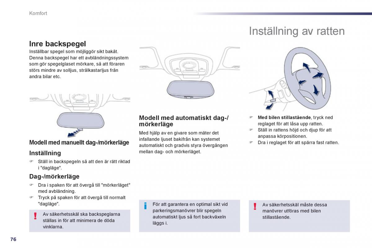 Peugeot 508 instruktionsbok / page 78