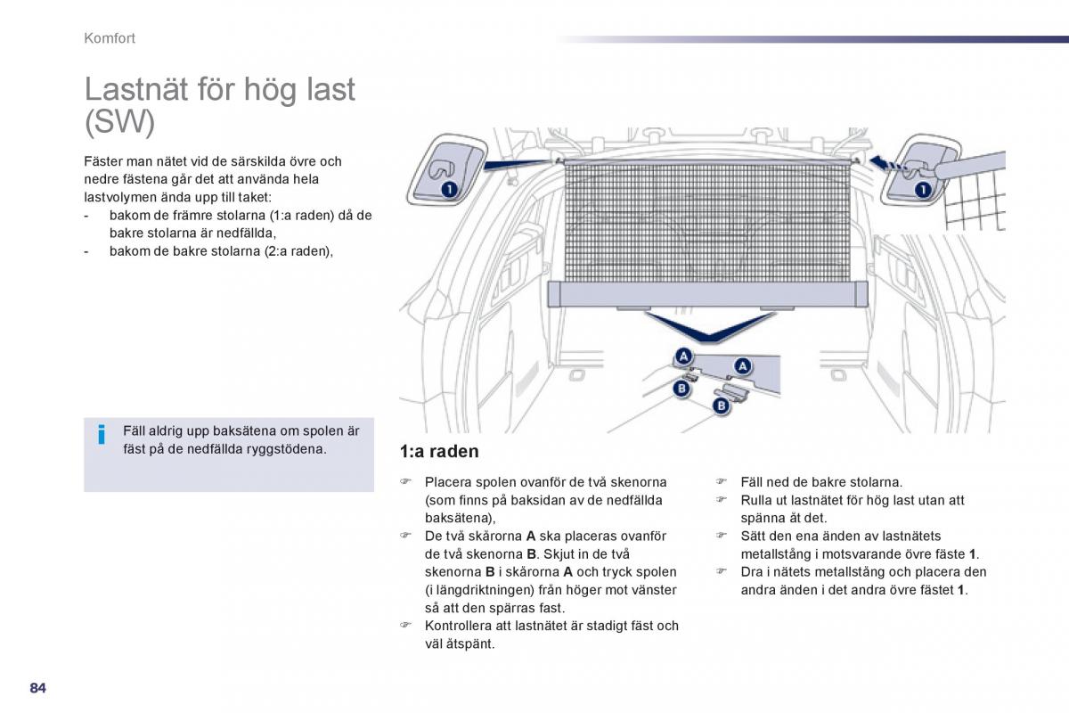 Peugeot 508 instruktionsbok / page 86