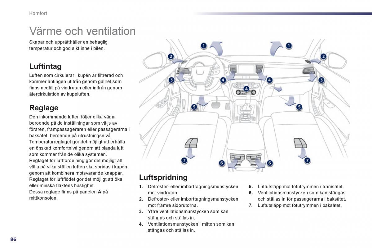 Peugeot 508 instruktionsbok / page 88