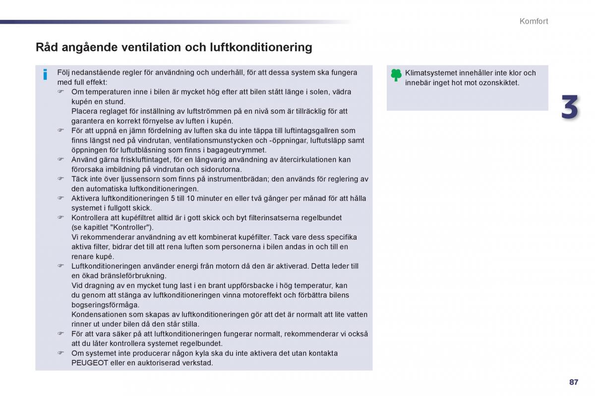 Peugeot 508 instruktionsbok / page 89