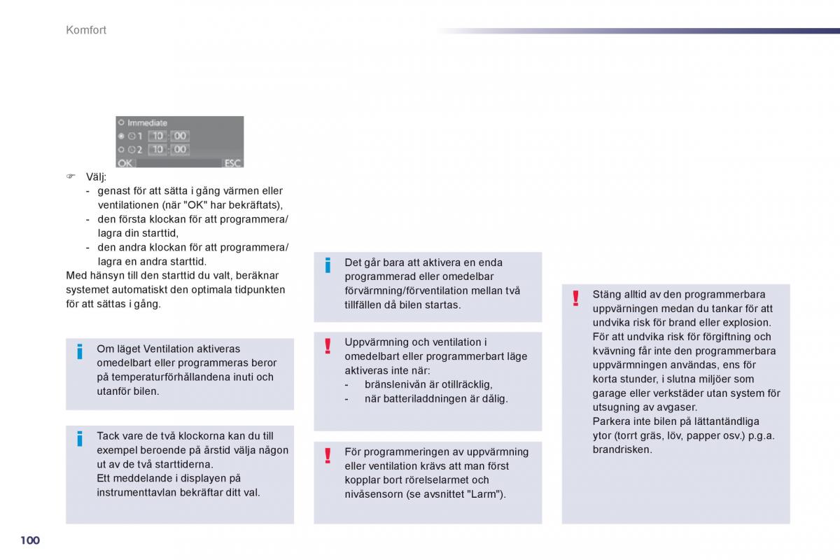 Peugeot 508 instruktionsbok / page 102