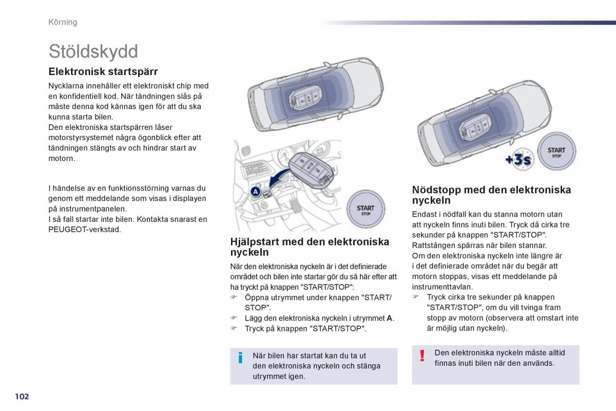 Peugeot 508 instruktionsbok / page 104