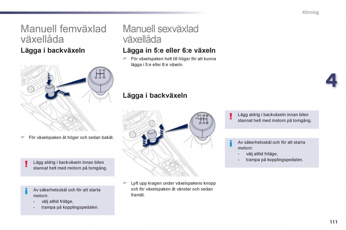 Peugeot 508 instruktionsbok / page 113