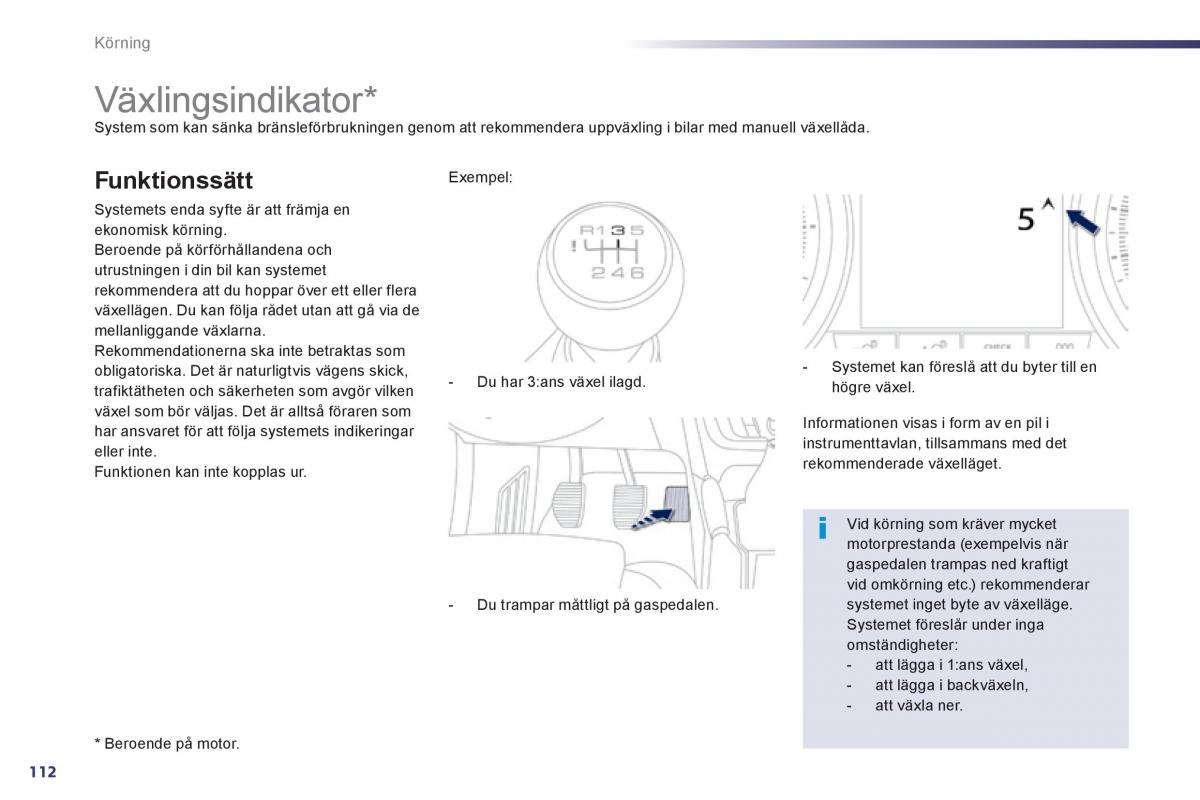 Peugeot 508 instruktionsbok / page 114