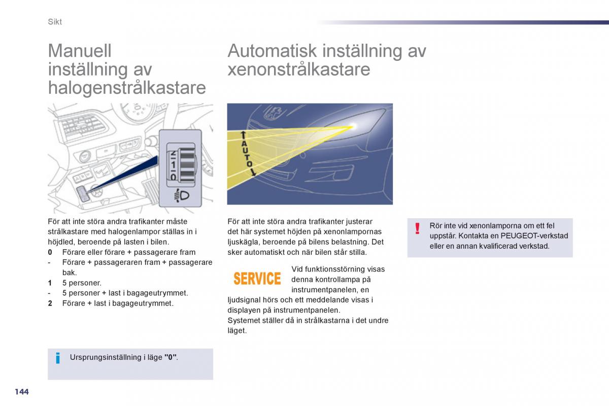 Peugeot 508 instruktionsbok / page 146