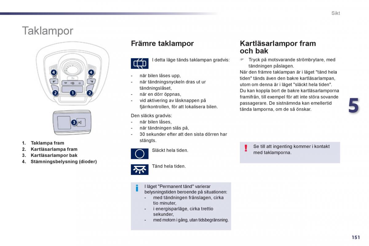 Peugeot 508 instruktionsbok / page 153