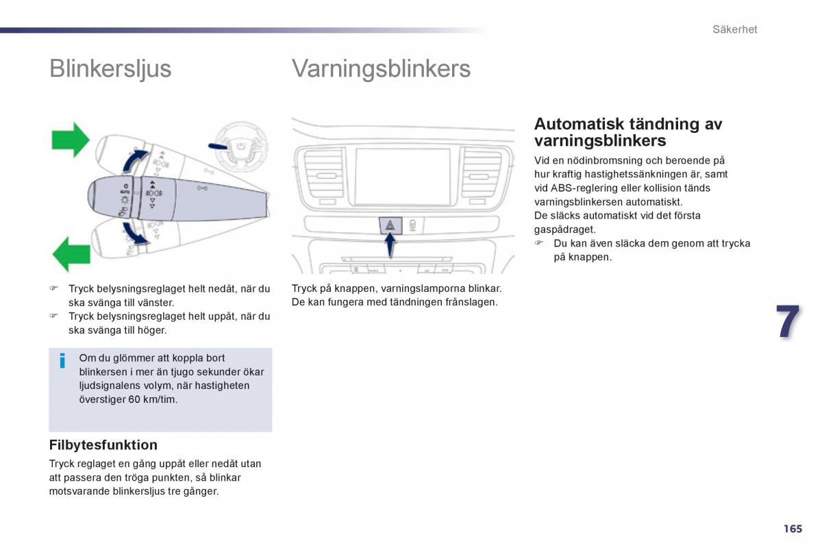 Peugeot 508 instruktionsbok / page 167