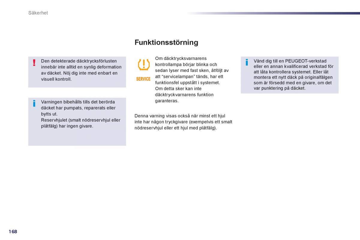 Peugeot 508 instruktionsbok / page 170