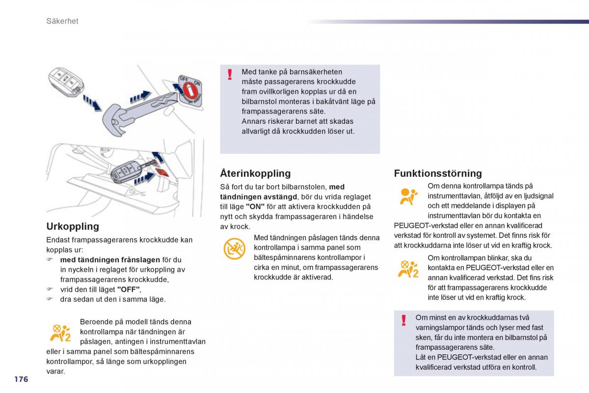 Peugeot 508 instruktionsbok / page 178