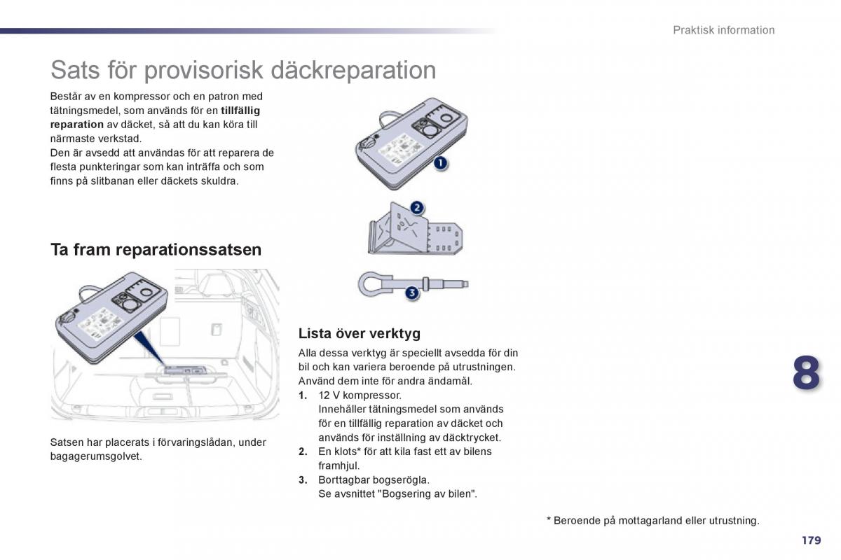 Peugeot 508 instruktionsbok / page 181