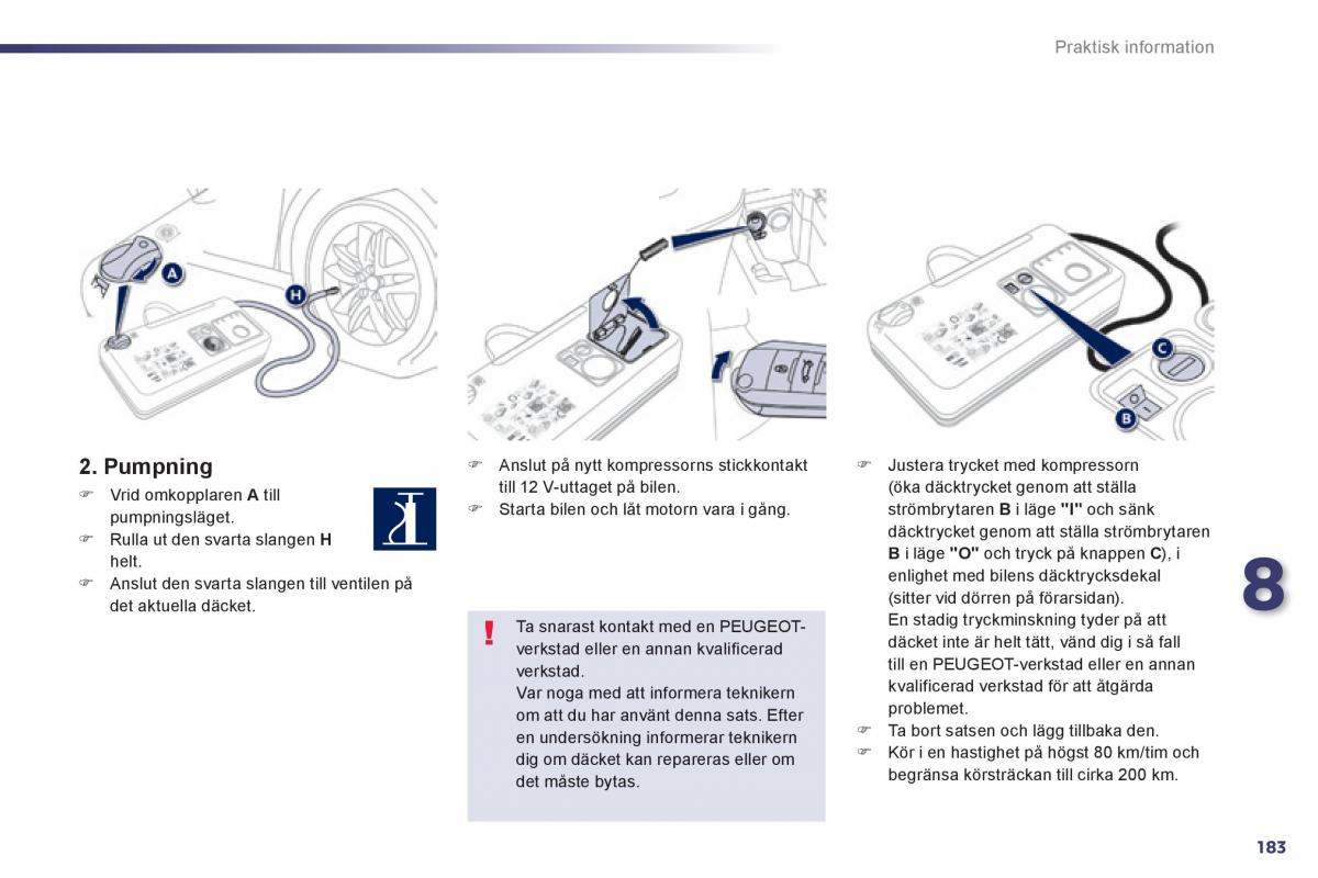 Peugeot 508 instruktionsbok / page 185