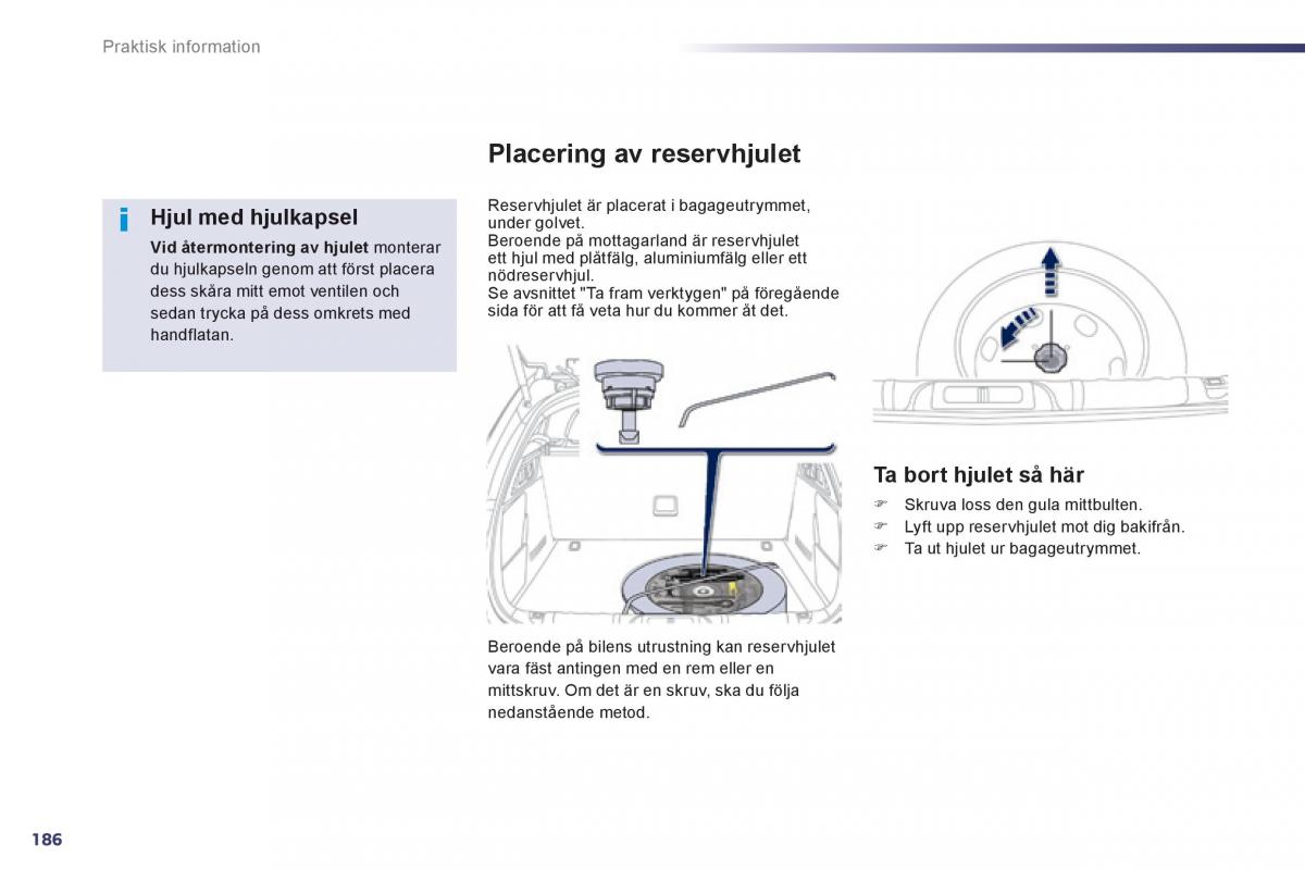 Peugeot 508 instruktionsbok / page 188