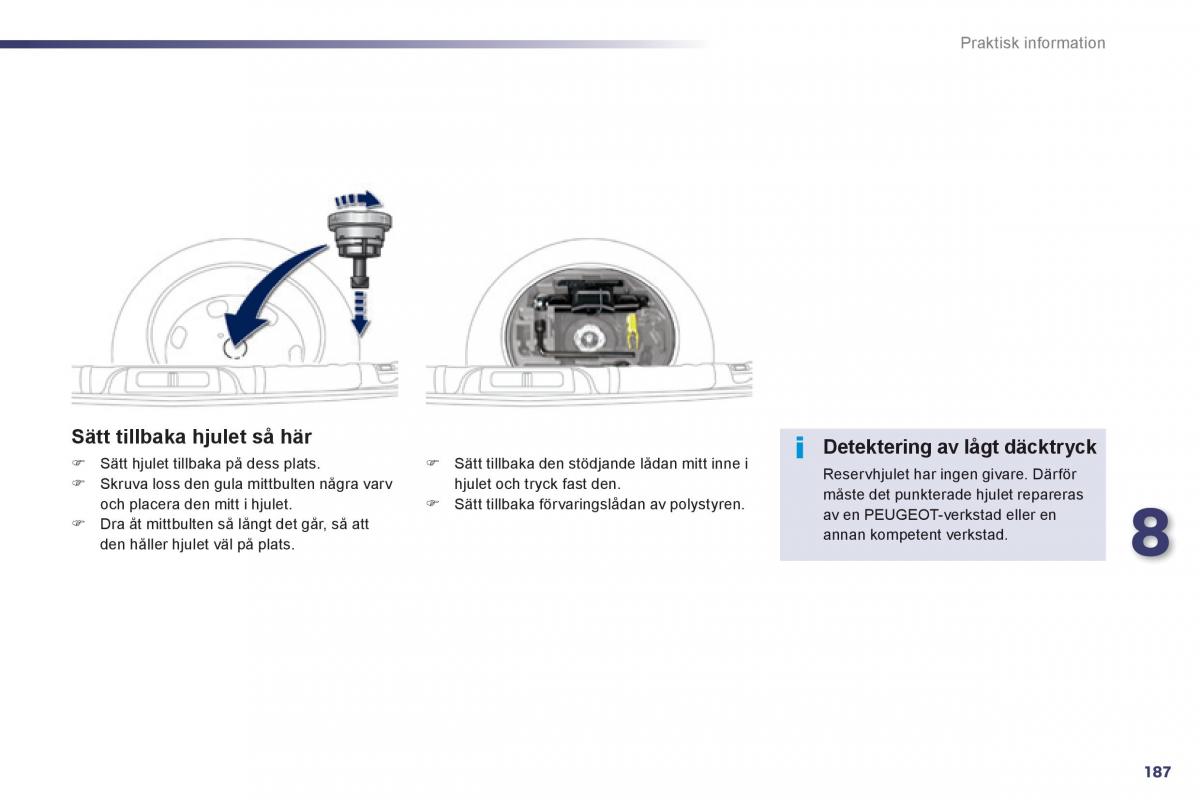 Peugeot 508 instruktionsbok / page 189