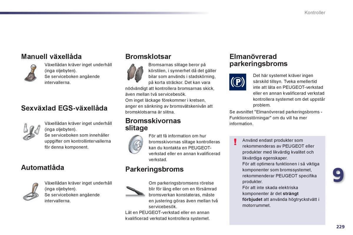 Peugeot 508 instruktionsbok / page 231