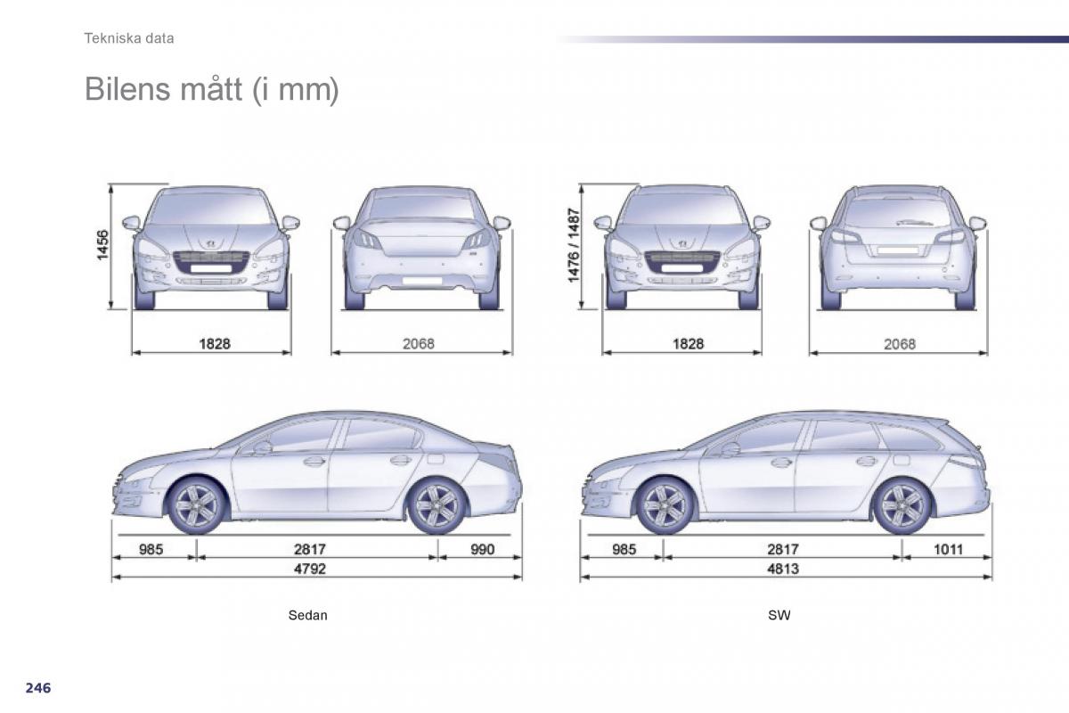 Peugeot 508 instruktionsbok / page 248