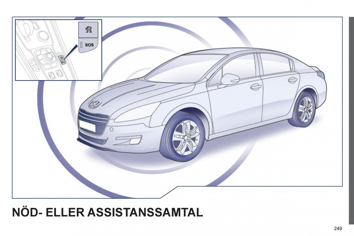 Peugeot 508 instruktionsbok / page 251