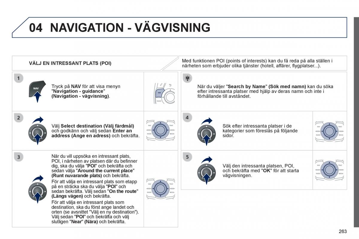 Peugeot 508 instruktionsbok / page 265