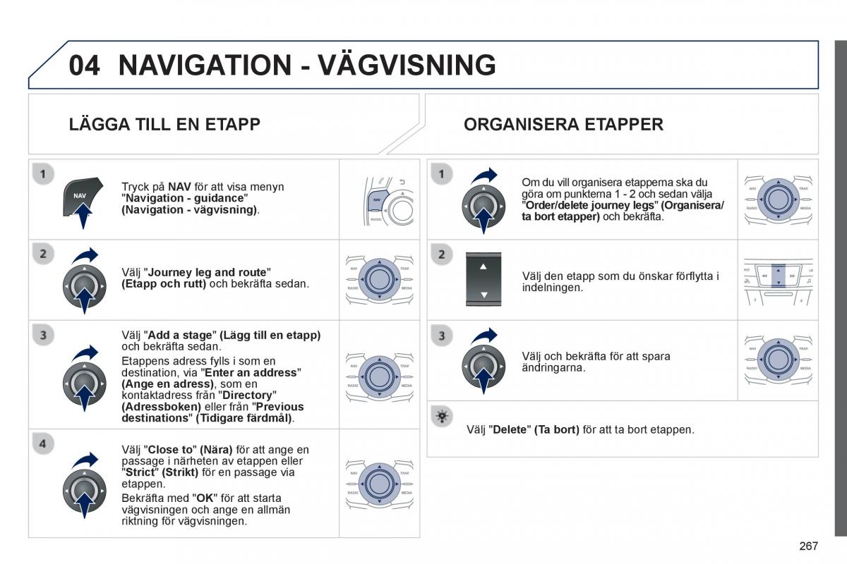 Peugeot 508 instruktionsbok / page 269