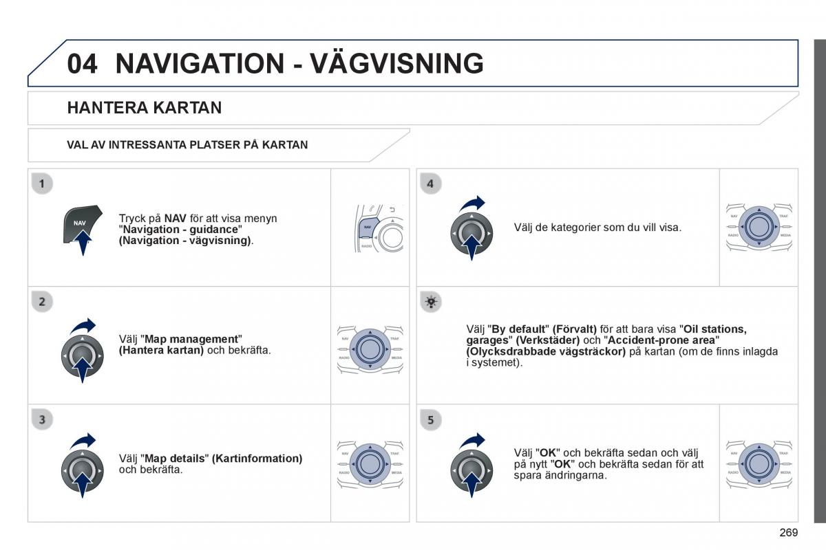 Peugeot 508 instruktionsbok / page 271