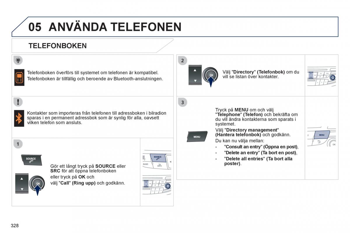 Peugeot 508 instruktionsbok / page 330