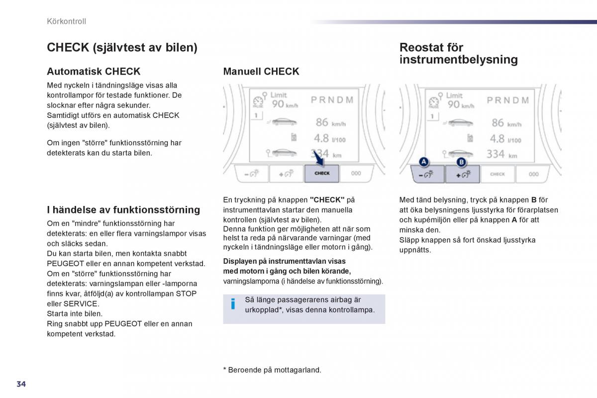 Peugeot 508 instruktionsbok / page 36