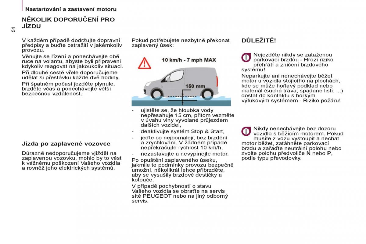 Peugeot Partner II 2 navod k obsludze / page 56