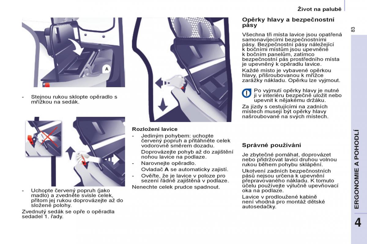 Peugeot Partner II 2 navod k obsludze / page 85