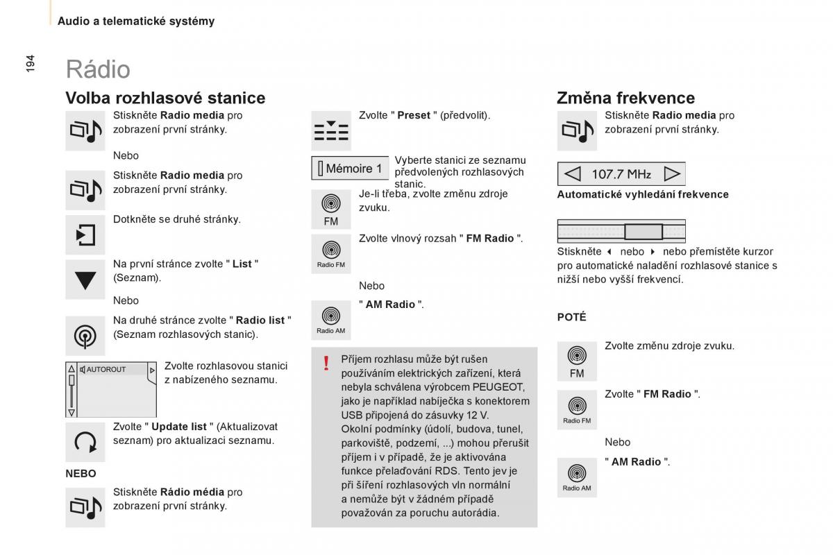 Peugeot Partner II 2 navod k obsludze / page 196