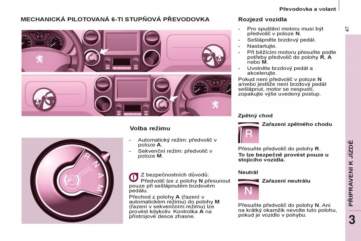 Peugeot Partner II 2 navod k obsludze / page 49