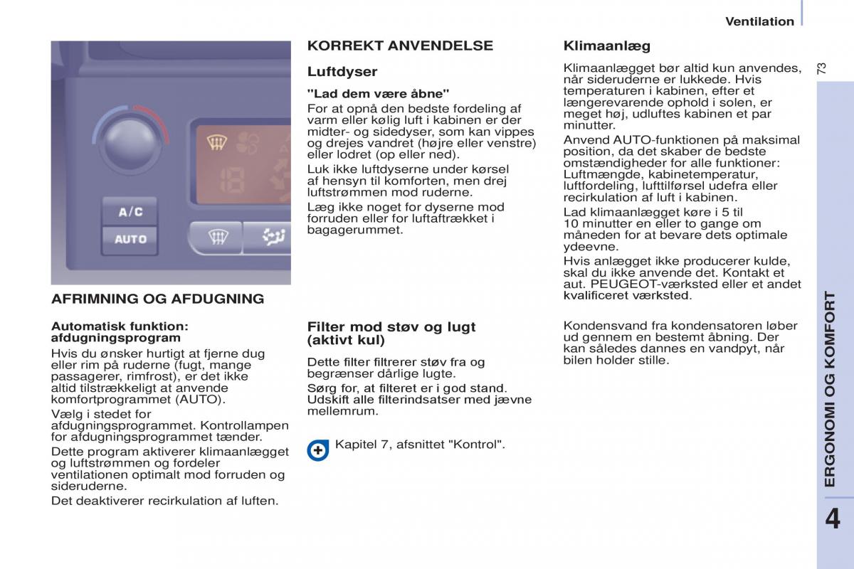 Peugeot Partner II 2 Bilens instruktionsbog / page 75