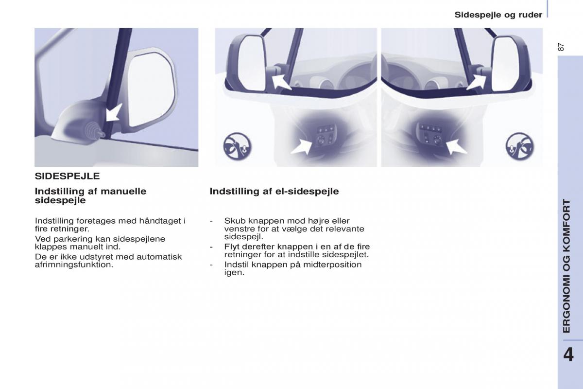 Peugeot Partner II 2 Bilens instruktionsbog / page 89