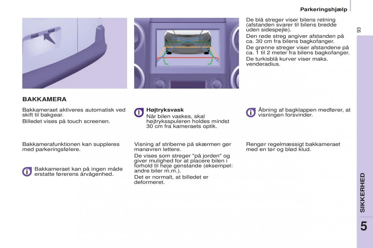 Peugeot Partner II 2 Bilens instruktionsbog / page 95