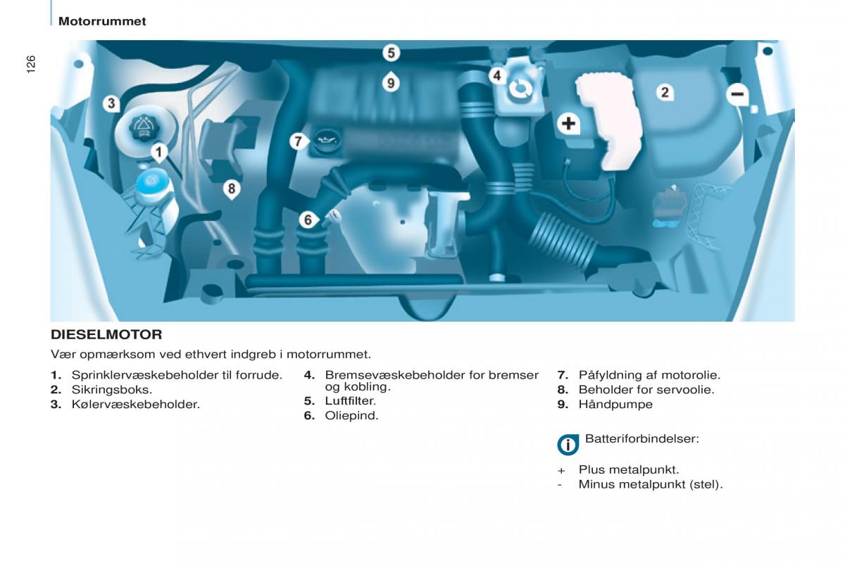 Peugeot Partner II 2 Bilens instruktionsbog / page 128