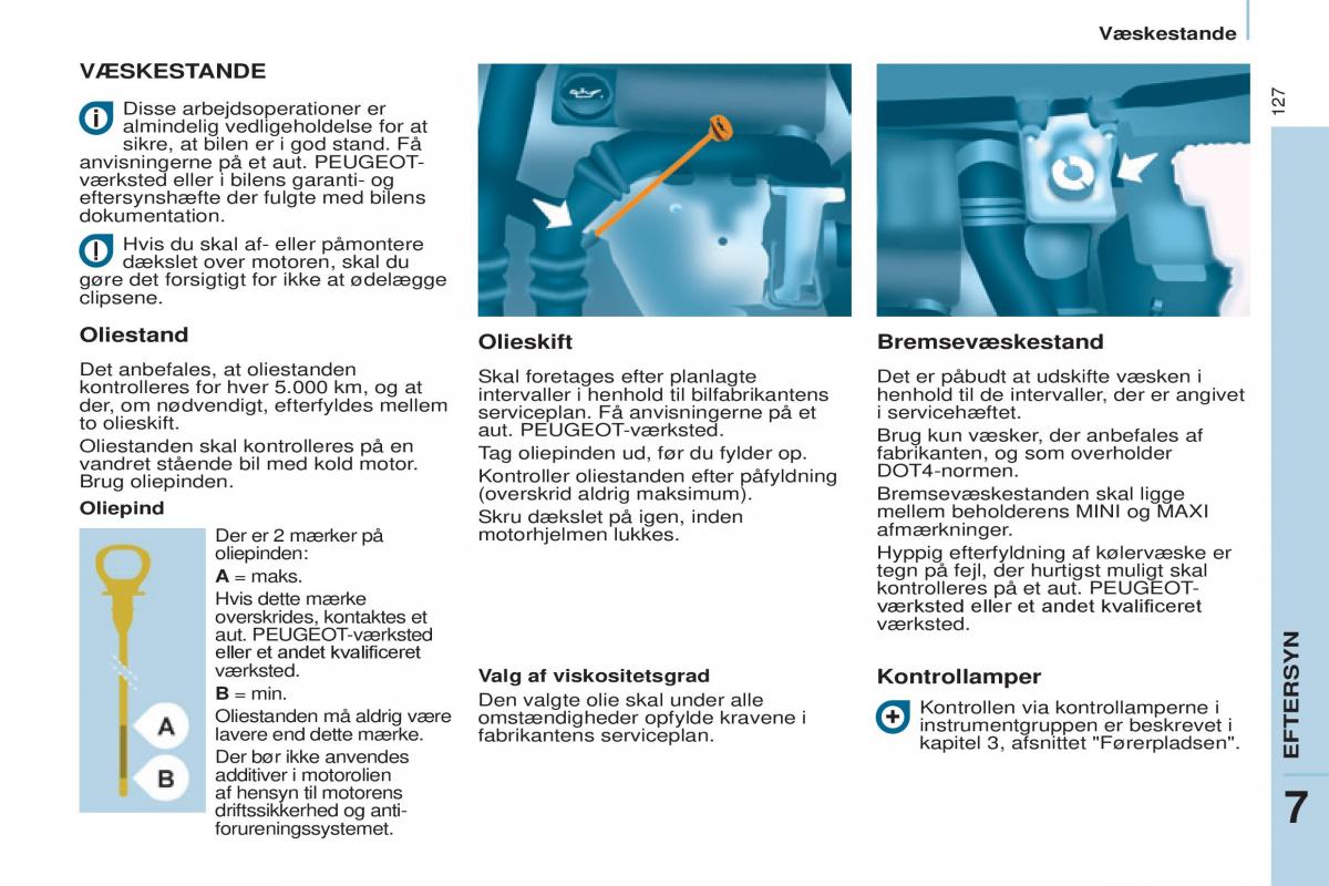 Peugeot Partner II 2 Bilens instruktionsbog / page 129