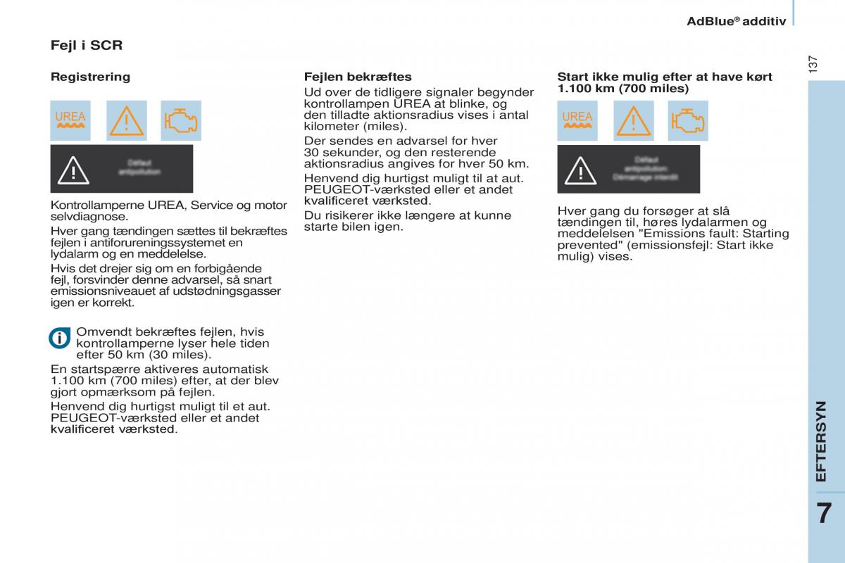 Peugeot Partner II 2 Bilens instruktionsbog / page 139