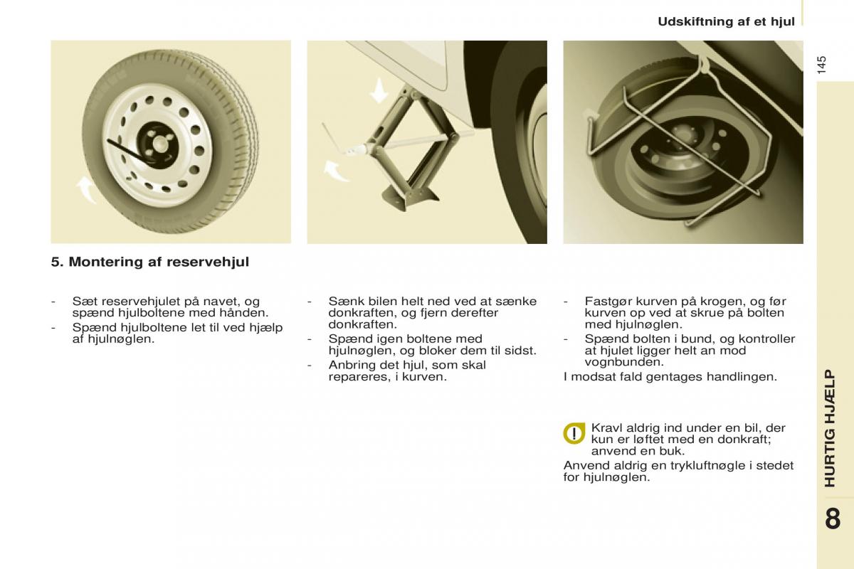 Peugeot Partner II 2 Bilens instruktionsbog / page 147