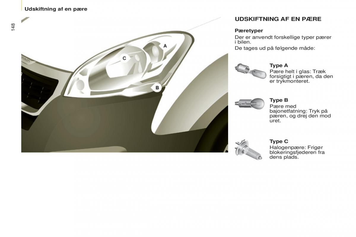 Peugeot Partner II 2 Bilens instruktionsbog / page 150