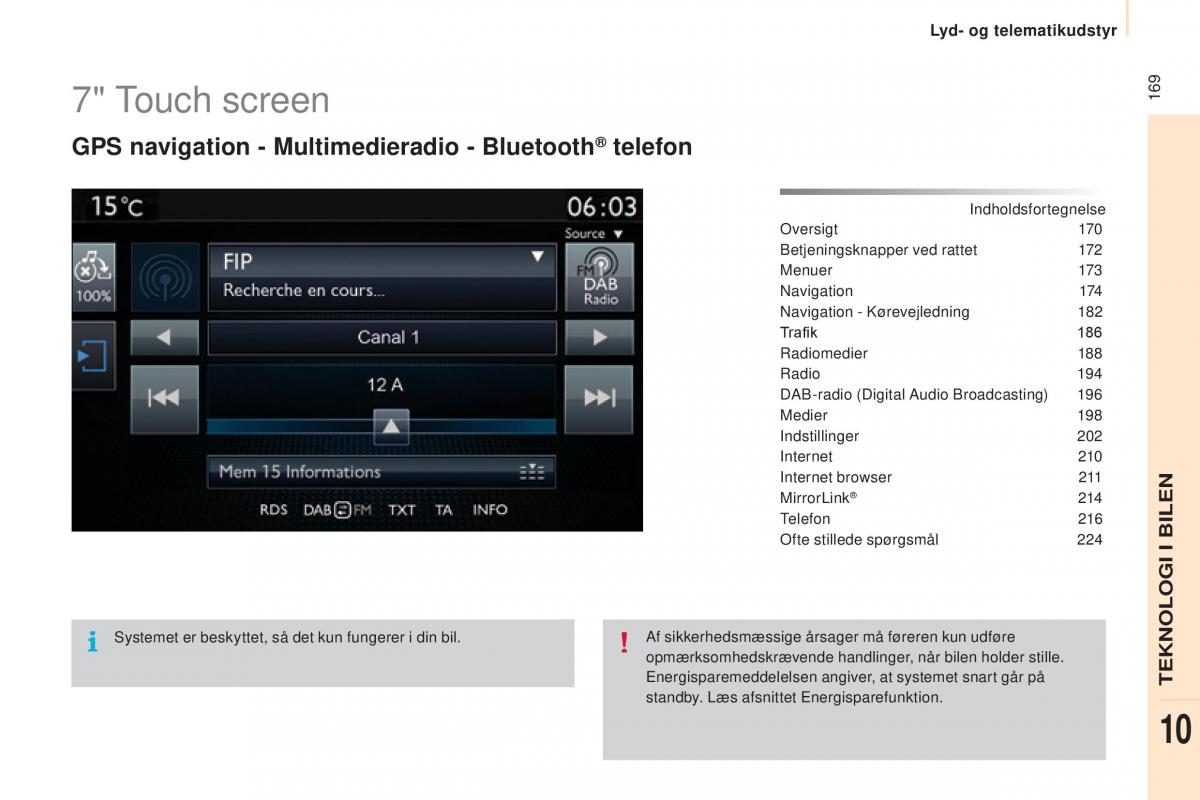 Peugeot Partner II 2 Bilens instruktionsbog / page 171