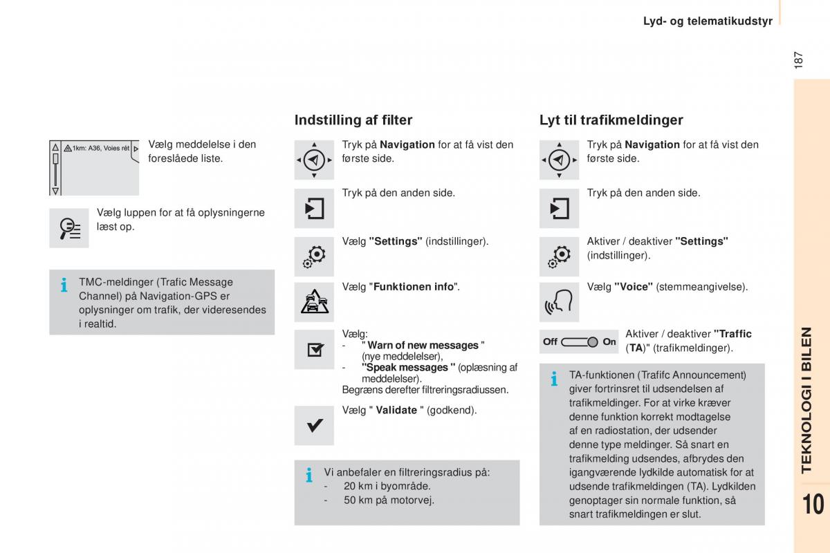 Peugeot Partner II 2 Bilens instruktionsbog / page 189